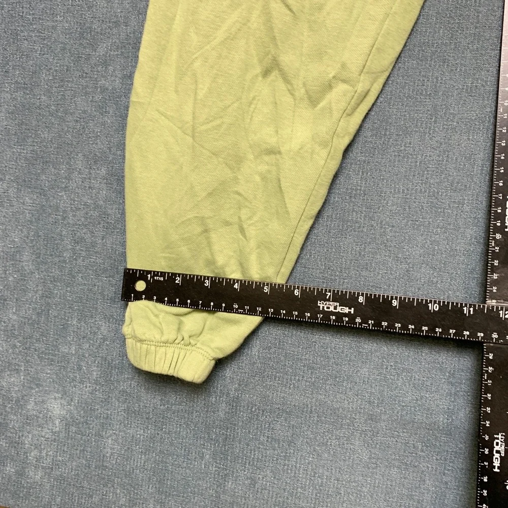 Nike Sweatpants Womens Medium Green Fleece Lined Gym Training Drawstring Waist